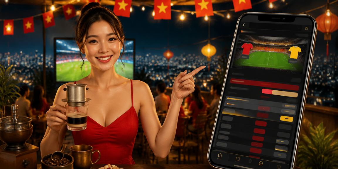 Người dùng truy cập ứng dụng casino trên điện thoại tại quán cà phê Buôn Ma Thuột